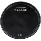 Four Panel Velvet Yarmulke with Leather Rim