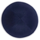 Linen Yarmulke with Coloured Rim